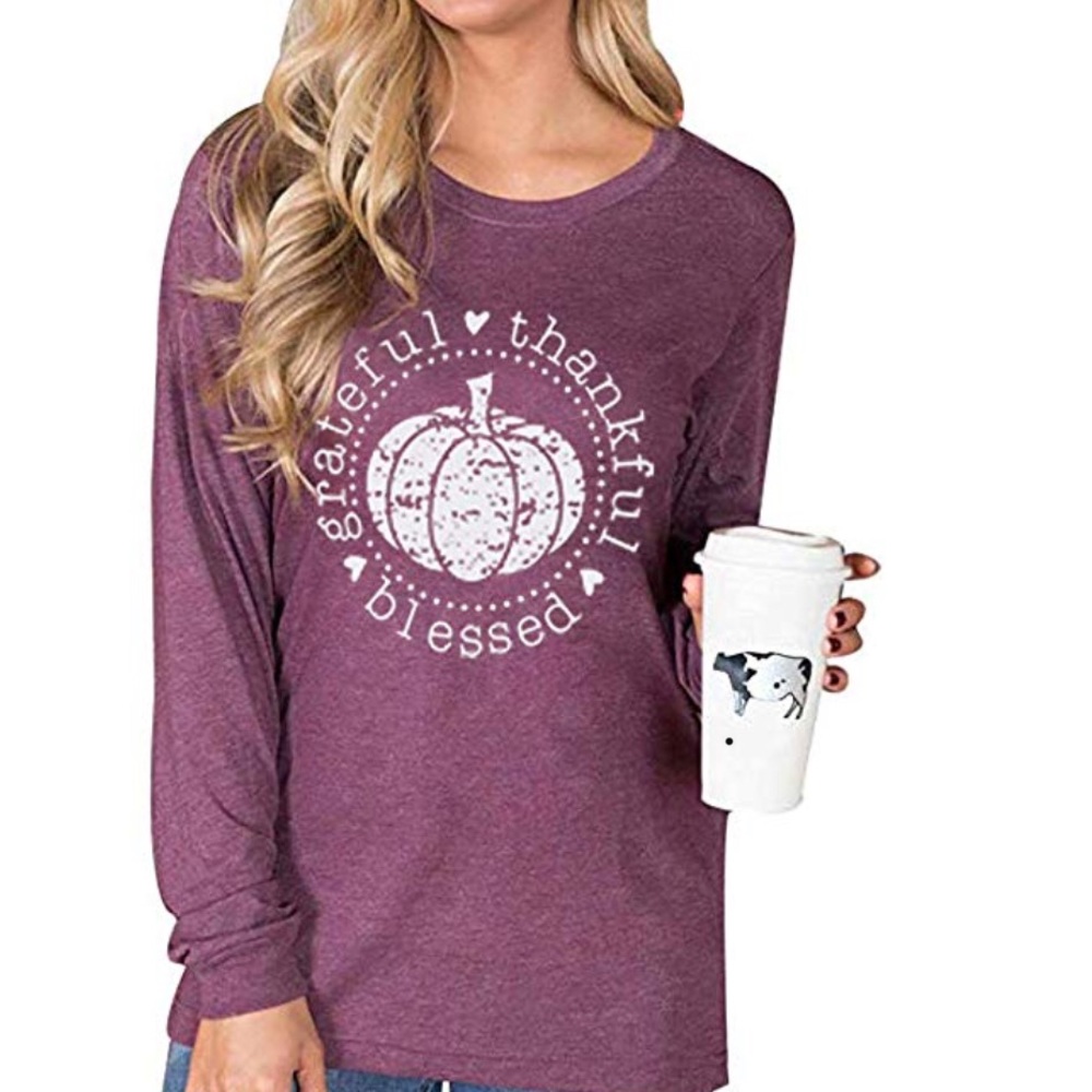 Blessed fall long sleeve graphic t-shirt